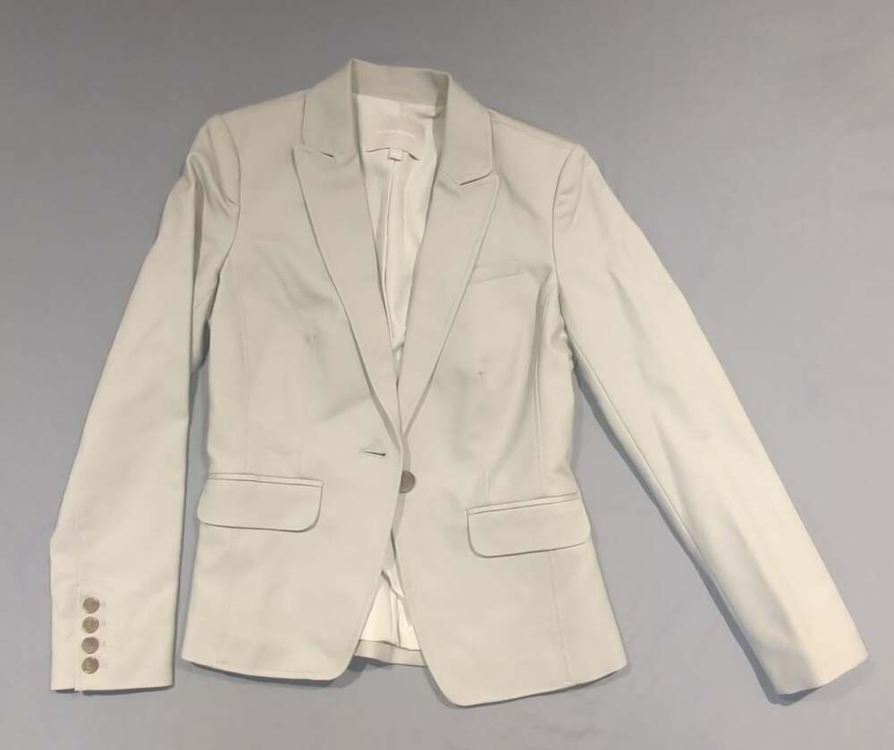 Banana Republic Off-White Tailored Single-Button Blazer Jacket Size 2
